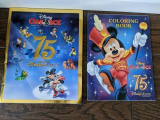 Vintage Disney On Ice 75th Anniversary Program & Coloring Book 75 Years Of Magic