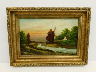 Really Old Painting Antique Oil Landscape Signed