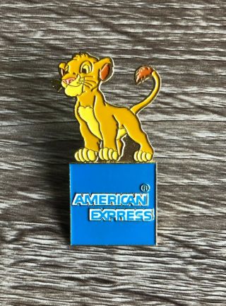 Rare Walt Disney The Lion King Young Simba American Express Pin