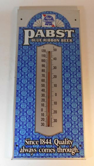 Vintage Pabst Blue Ribbon Beer Thermometer Sign 102
