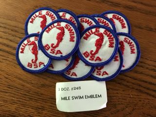 Mile Swim Emblem 1 Dozen 245 Bsa Boy Scout