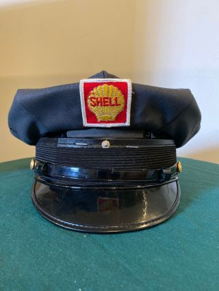Vintage Shell Gasoline Attendants Hat Very Hard To Find