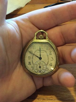 Vintage 912 Hamilton 17 Jewels Estate Find 14k Gold Filled Pocket Watch