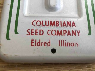 Vintage Funk ' s Hybrid Corn Seed Metal Advertising Thermometer Eldred Illinois 2