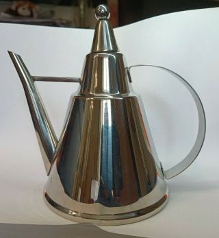 Mid 20th Century Chrome Teapot,  Conical