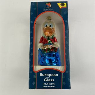 Vintage Donald Duck Disney European Style Glass Christmas Ornament