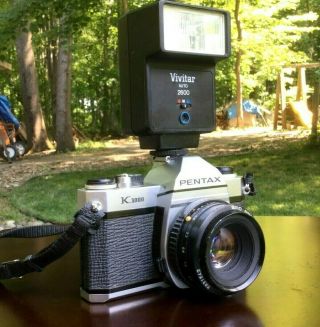 Vintage Pentax K1000 Se 35mm Slr Film Camera W/ Pentax - A 1:2 50mm Lens