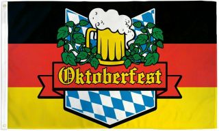 3x5 German Oktoberfest Flag Beer Glass Bavaria October Event Banner