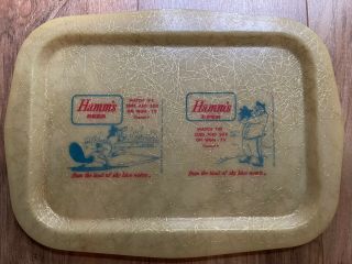Vintage Fiberglass Serving Tray Advert,  Hamm’s Beer,  Watch Cubs & Sox On Wgn Tv