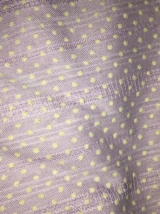 Vintage Lavender Flocked Swiss Dot Fabric 4 Yards Leno Weave