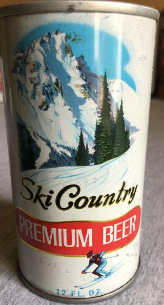 Ski Country Premium Beer 12 Oz.  Pull Top Beer Can - Walter Brewing,  Pueblo,  Co.