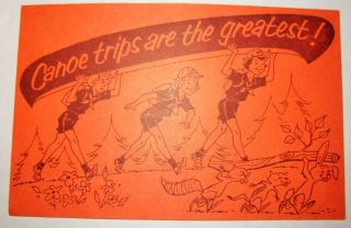 Vintage Girl Scout Camp Postcard Circa 1958 - 1961/unused