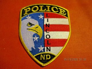 Collectible North Dakota Police Patch,  Lincoln,