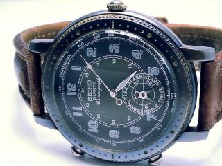 Vintage Ultra - Rare (seiko 2 - Pusher Chronograph) Ref 8m25 - 8010 Military Mens Watch