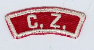 Old Boy Scout Red And White Strip C.  Z.  (canal Zone)