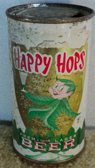 Happy Hops Grace Bros.  Brewing Flat Top Beer Can