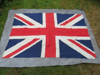 A Good Quality Cotton British Made Union Jack Flag C1940 5ft X 4ft