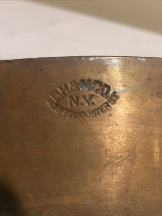 Vintage Copper Pan D H & M Co Wooster St Ny Jrd 2