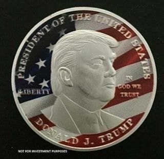 Donald Trump Commemorative Coin Official Silver The 45th President Coin.