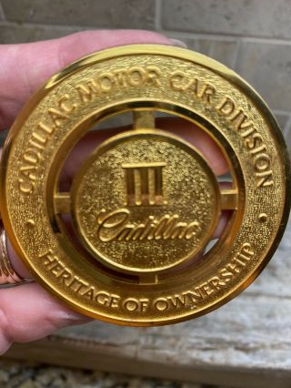 Vintage Gold Iii Cadillac Heritage Of Ownership Grille Medallion 1989/90/91