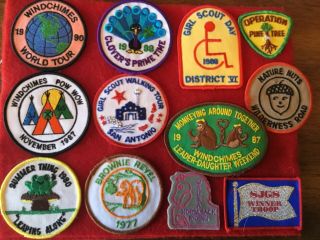 12 - Vintage Girl Scout Event/fun Patches - See Photos