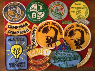 20 Vintage Girl Scout Event/fun Patches - See Photo