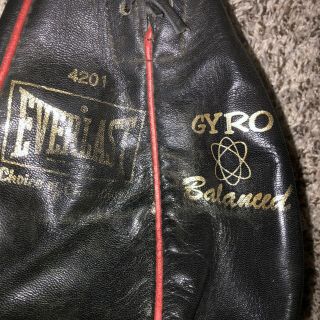 Vintage Everlast 4201 Leather Speed Bag With Vtg Swivel Gyro Balanced USA Made 2