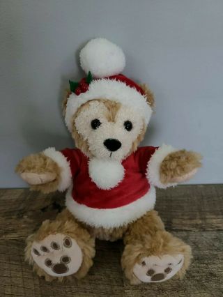 Disney Parks Duffy Bear Hidden Mickey Santa Claus Plush Stuffed Animal 12 " Tall