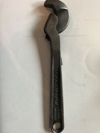 Old Tools,  Vintage Heller Masterench 8 " Adjustable Hook Spanner,  Horse Logo