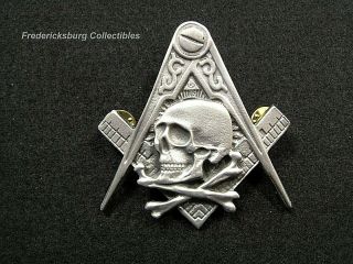 Freemasons Hiram Abiff Masonic Bikers 3 Pin Vest Badge