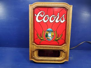 Vintage 1981 Coors Beer Lighted Digital Wall Bar Clock Sign