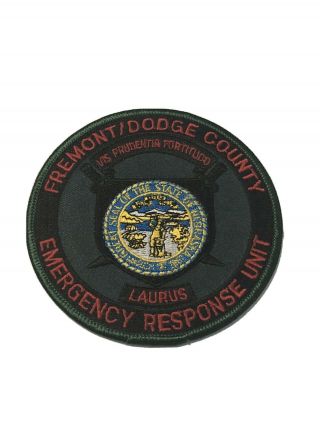 Fremont/dodge County Sheriff’s Office Emergency Response Team Patch.