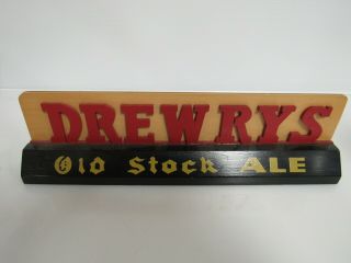 Vintage Drewrys Beer Old Stock Ale Wooden Shelf/ Bar Sign 11 " Sb219