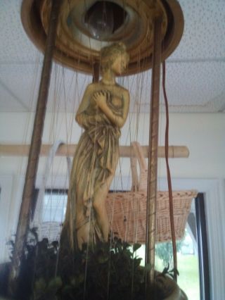 Vintage Creators Inc Hanging Mineral Oil Rain Motion Lamp Nude Grecian Goddess
