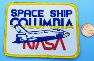 Nasa Patch Vtg Space Ship Columbia - Bright Colors - Shuttle