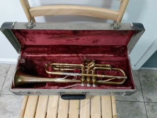 Vintage Hn White King Liberty Model Trumpet 1940 With Case