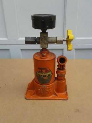 Vintage Hydraulic Buda Diesel Fuel Injector Engine Nozzle Tester J1805