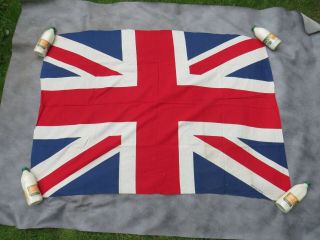 A Good Quality Cotton British Made Union Jack Flag C1940 58 " X 40 "