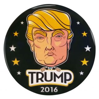 Donald Trump For President 2016 Campaign Button Caricature 2.  25”