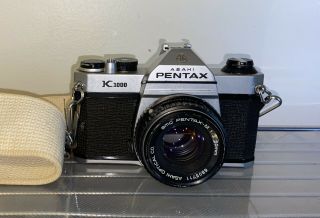 Asahi Pentax K1000 35mm Film Camera Smc Pentax A 50mm Lens Vintage