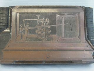 Vintage Copper Plate Etched Printing Block Nsdc