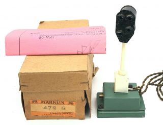 Vintage Marklin Ho 478g Home Daylight Signal (4 Light) W/ Box/paperwork