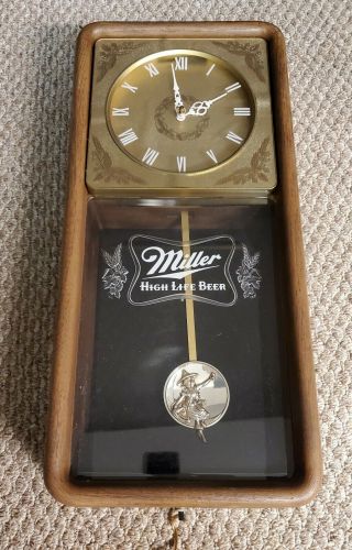 Vintage Miller High Life Beer Advertisement Wall Clock