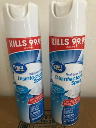 2 Pk Great Value Disinf Spray 1 Lb 1 Oz Linen