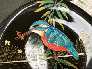 Antique LONGWY French wall plate.  HAND ENAMELLED Will ship to USA 2