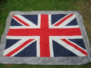 A Good Quality Cotton British Made Union Jack Flag C1940 5ft X 4ft 2