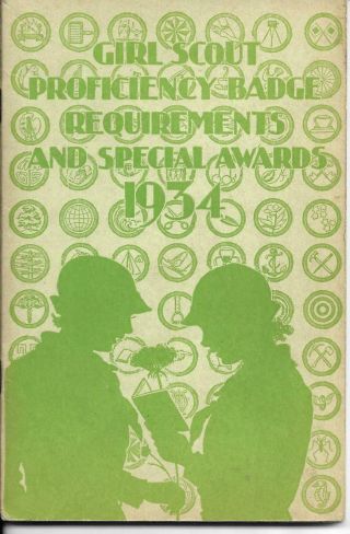 Girl Scout 1934 Vintage Proficiency Badge Requirements & Special Awards Booklet