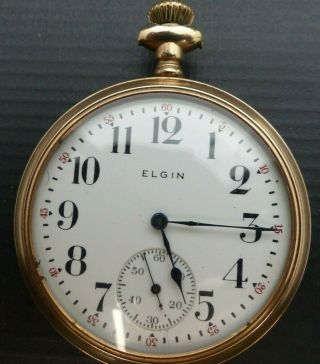 Vintage Elgin 15 Jewels Gold Filled Pocket Watch
