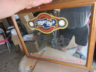 Miller Park High Life Beer Sign Mirror Milwaukee Brewers County Stadium Etched