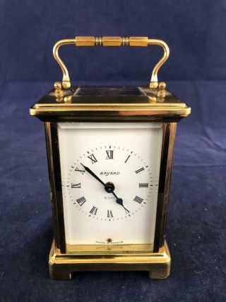 Good Vintage French Byard 8 Day Brass Cased Carriage Clock.